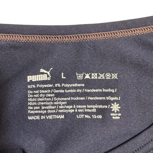 PUMA Men’s Long Sleeve Athletic T-Shirt Blue Size Large Activewear Gym - Picture 5 of 5